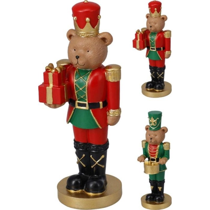 ORSO SOLDATINO NATALIZIO H.18 2 ASSORTITI